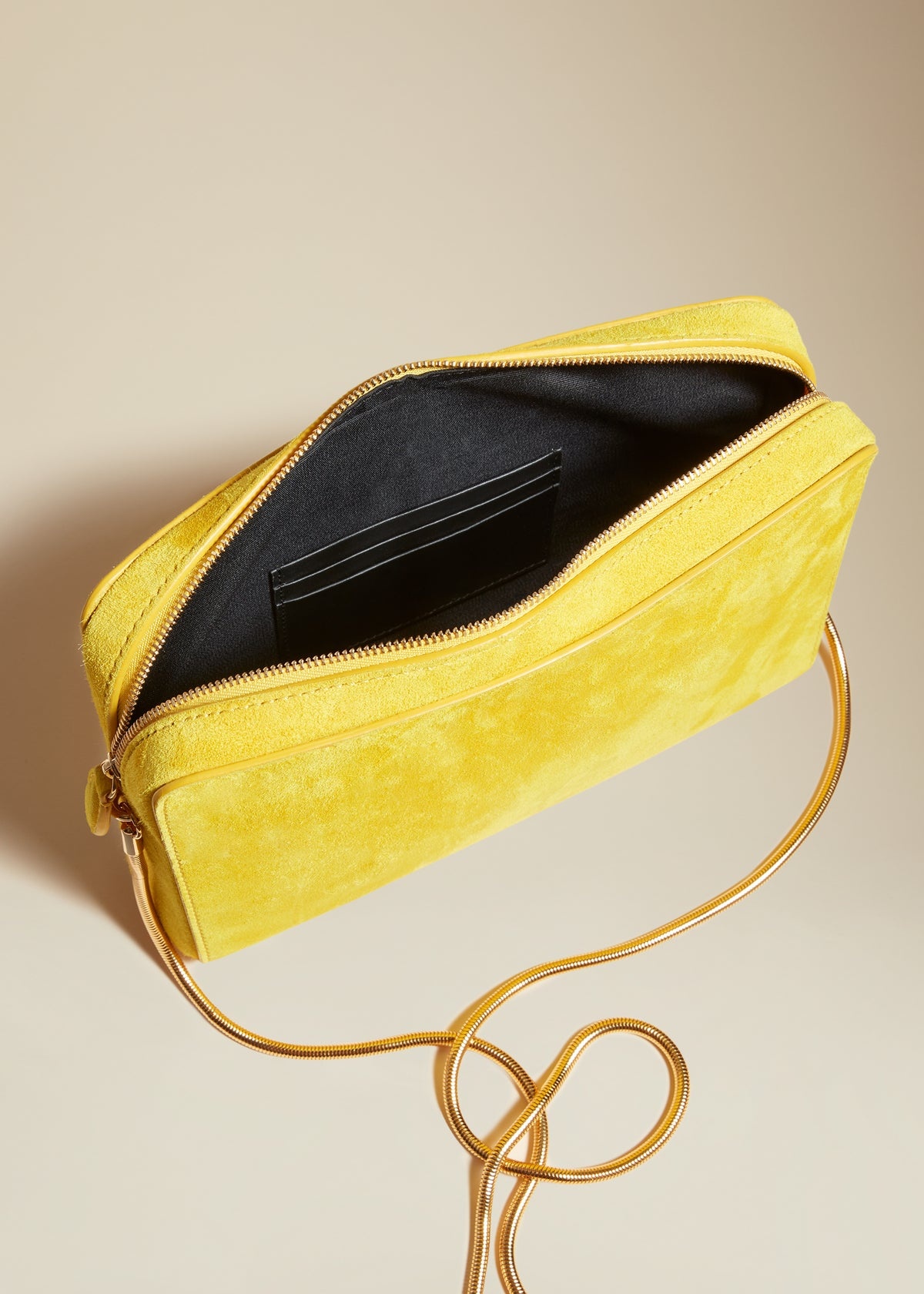The Anna Crossbody Bag in Lemon Suede - 4