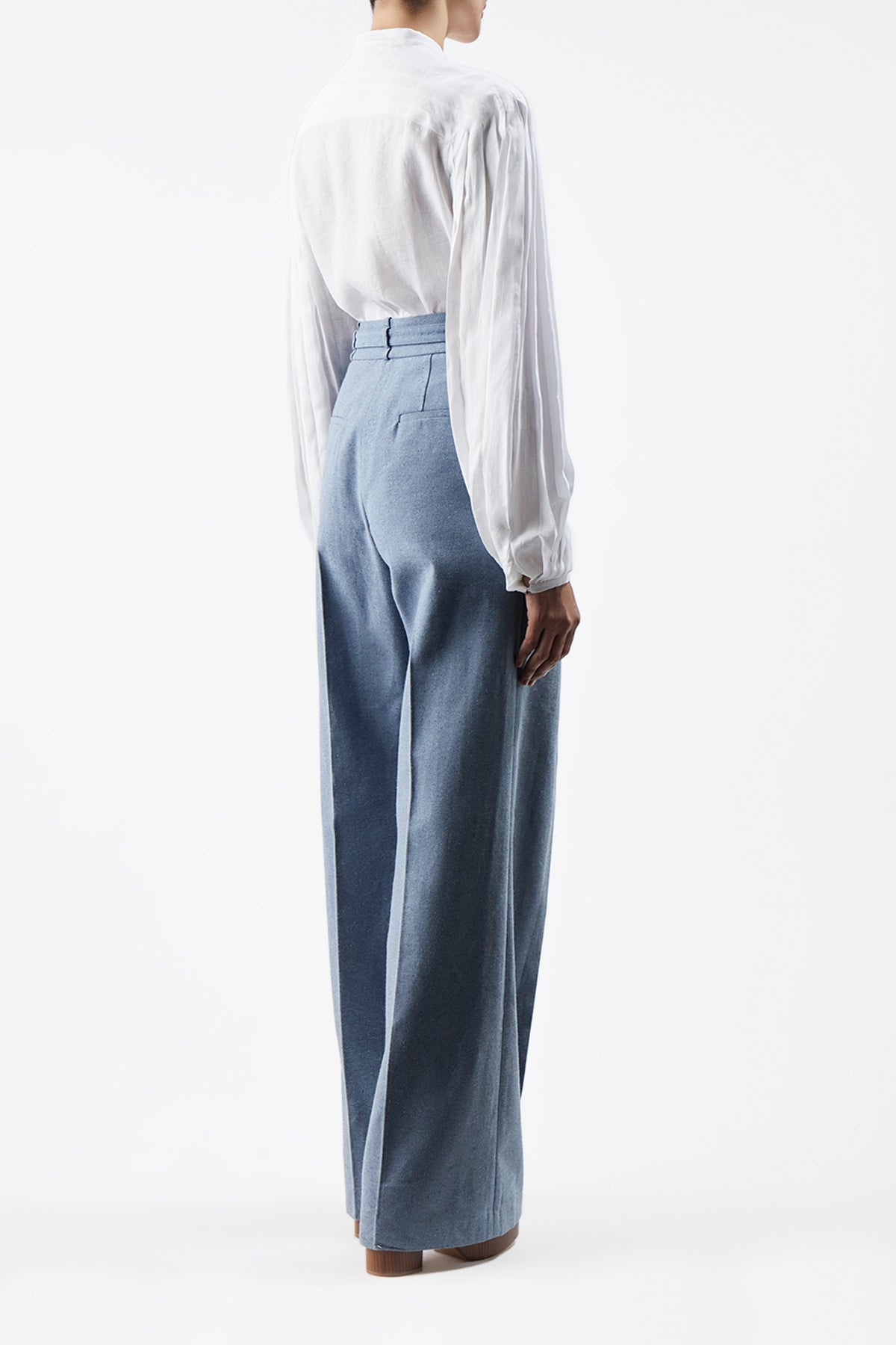 Laetitia Blouse in Aloe Linen - 3