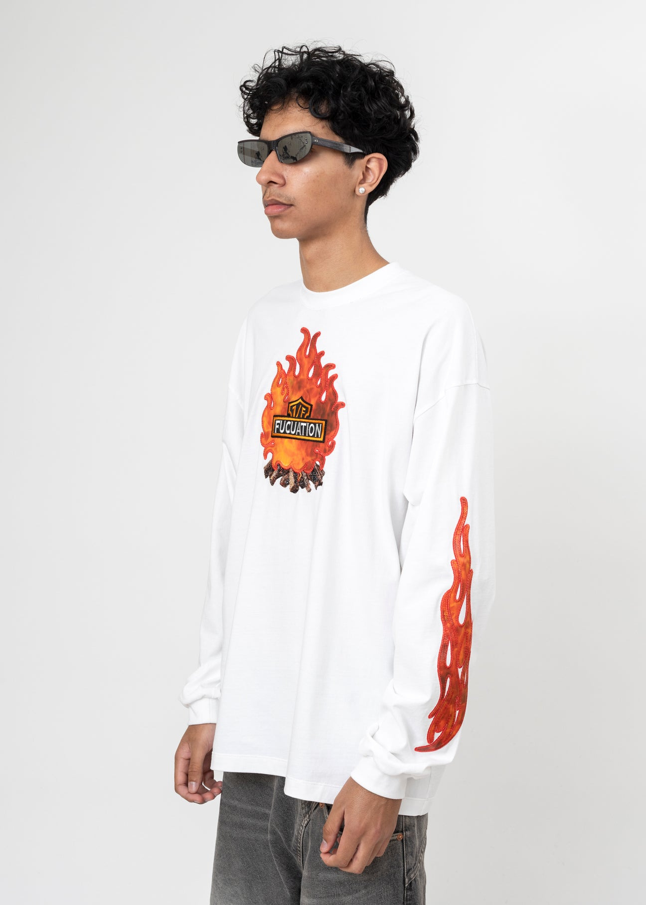 WHITE DOUBLET 1/F FLUCTUATION LENTICULAR L/S T-SHIRT - 2