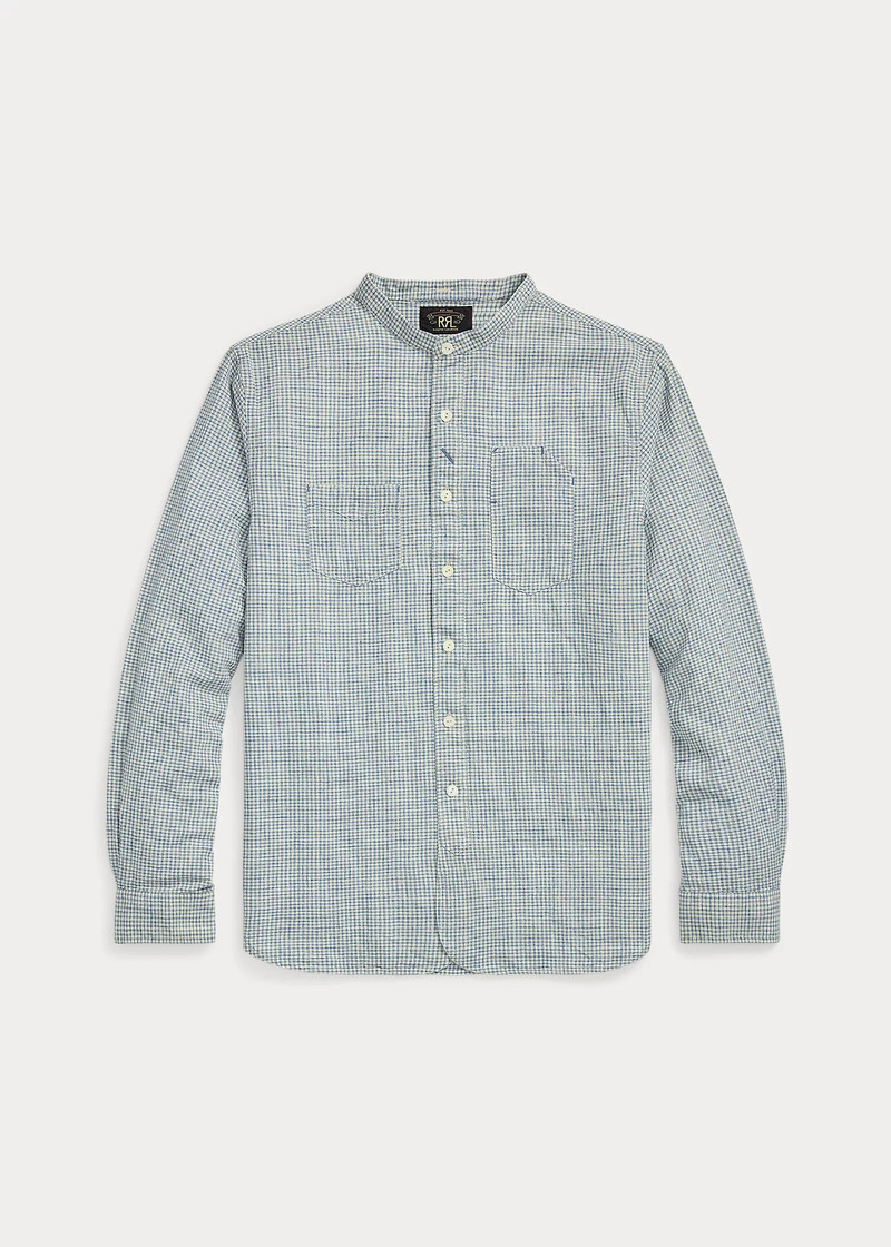 Checked Cotton-Linen Workshirt 1