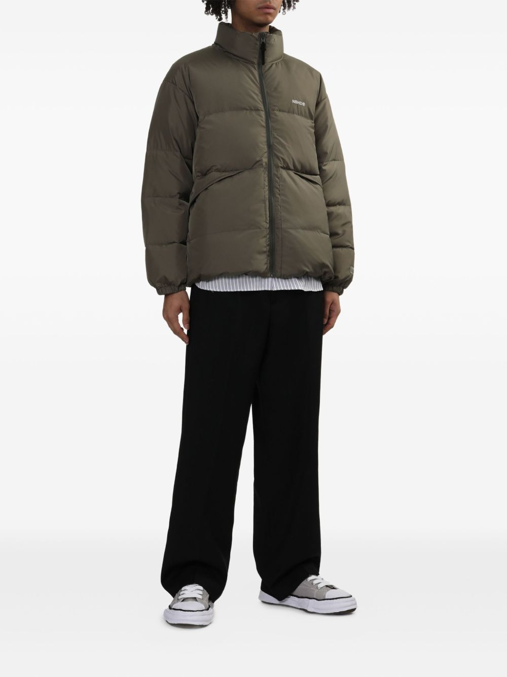 quilted high-neck jacket - 2