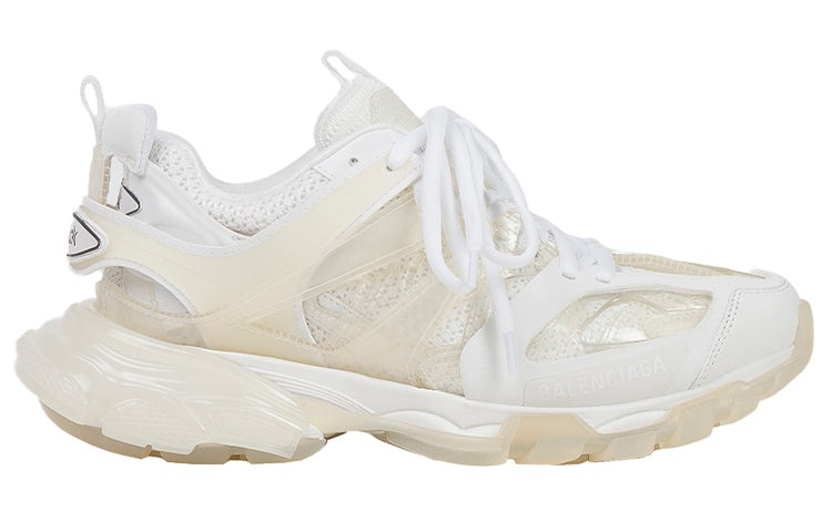 Balenciaga Track Clear Sole Low Mesh Nylon Sneakers White 647742W3BM19000 - 2