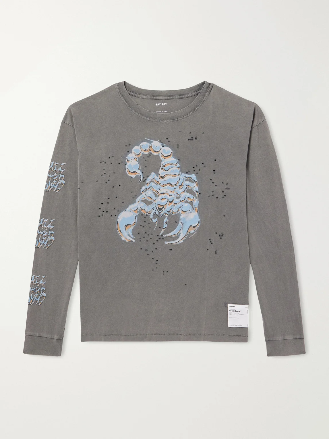 Logo-Print Distressed MothTech™ Cotton-Jersey T-Shirt - 1