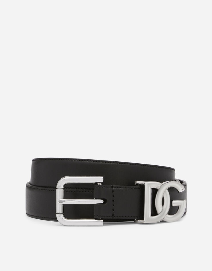 Calfskin belt with DG logo - 1