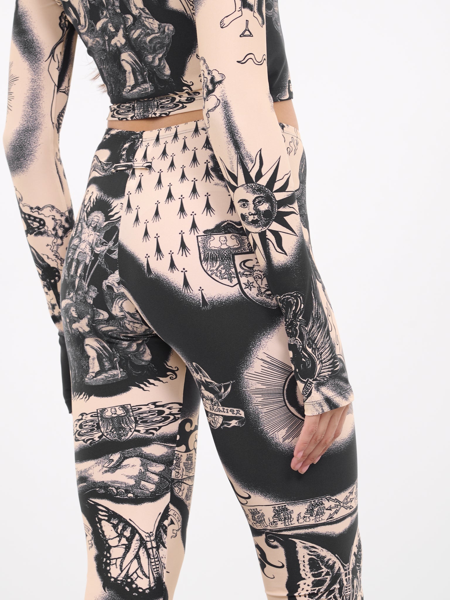 ［タグ付］Jean Paul Gaultier Tattoo Leggings JPG x KNWLS Trompe-l'oeil Tattoo Leggings