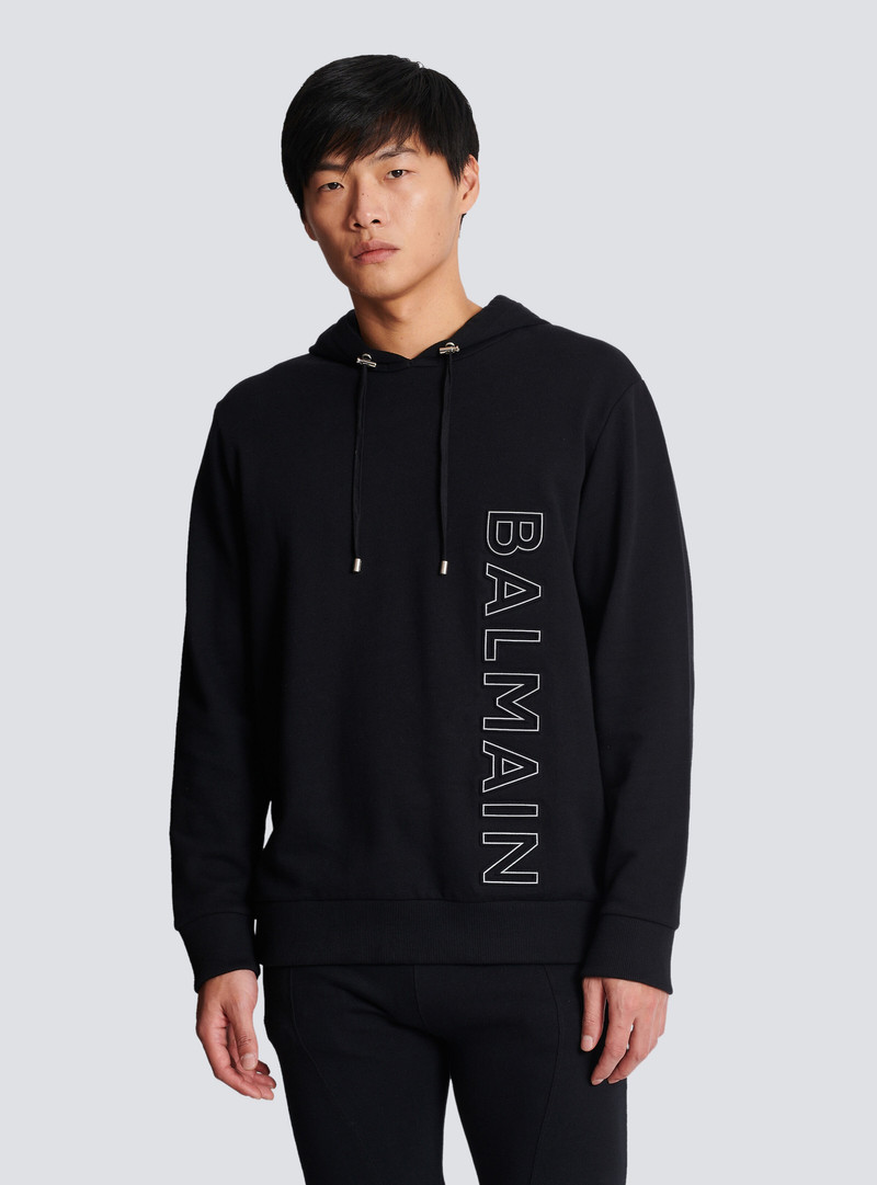 Embossed Balmain hooded sweatshirt 6