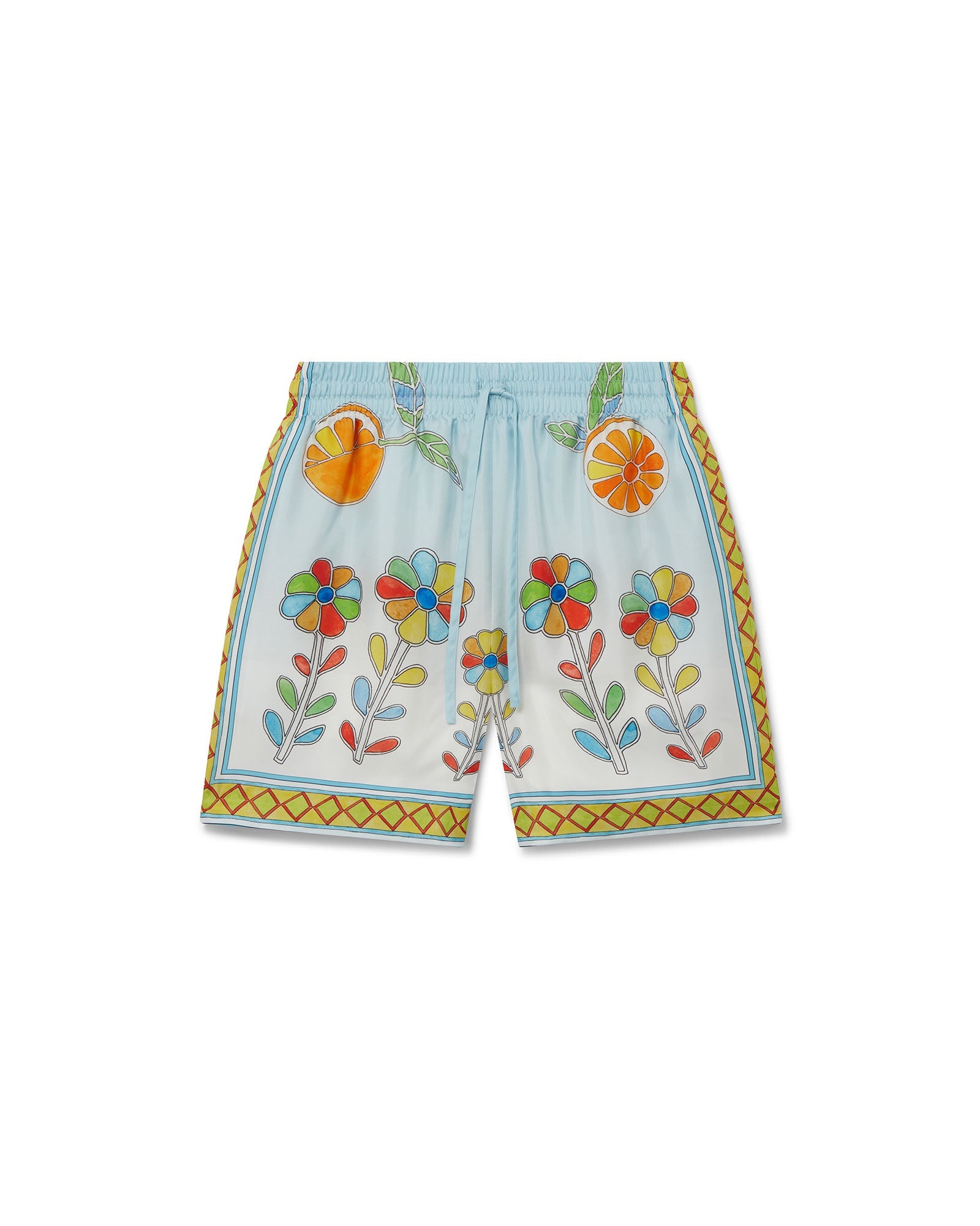 Yoruba Flowers Silk Shorts - 1