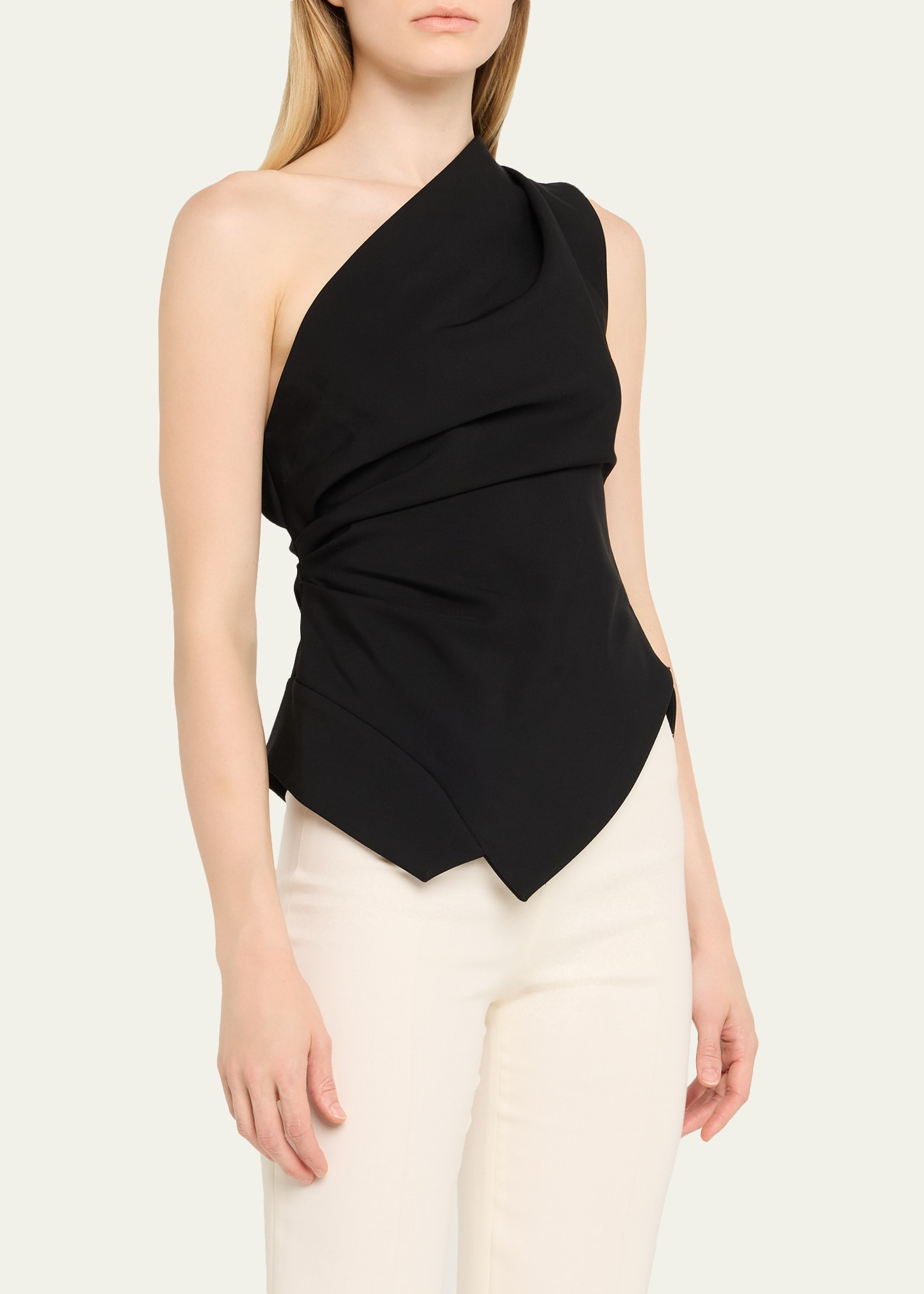 Draped One-Shoulder Top - 4