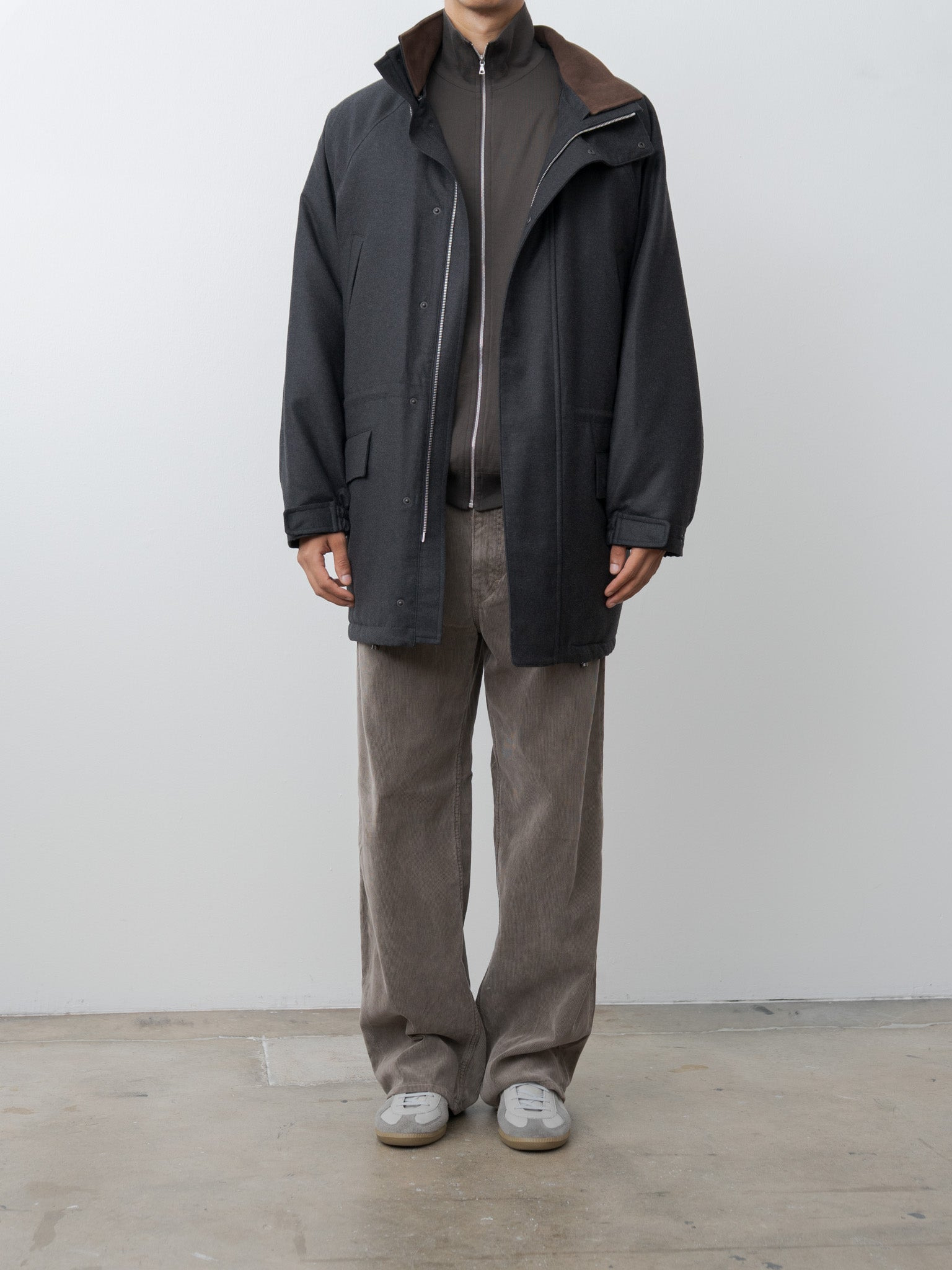 Super High Gauge Sweat Zip Blouson - Dark Brown - 11