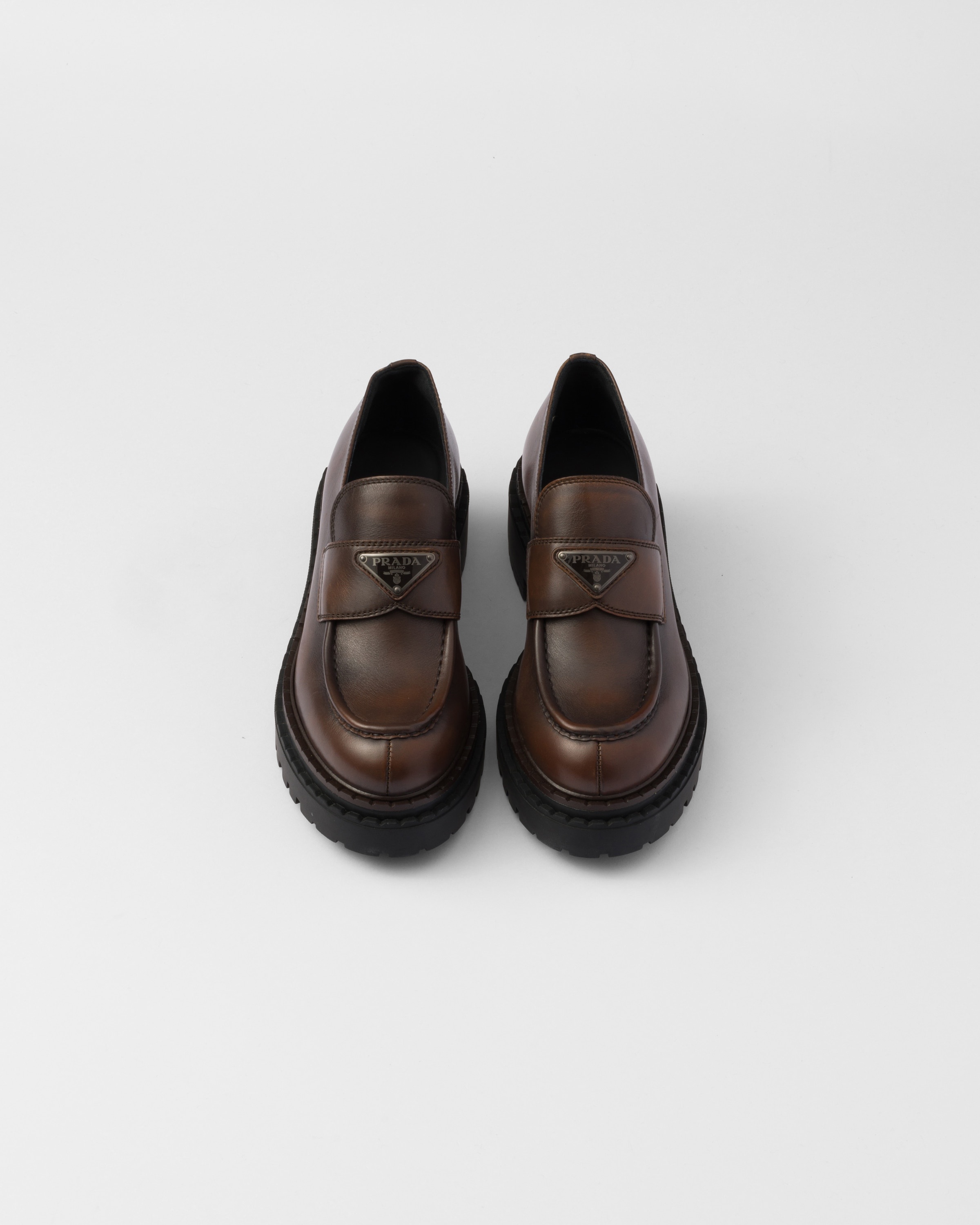 Double Chocolate leather loafers - 4