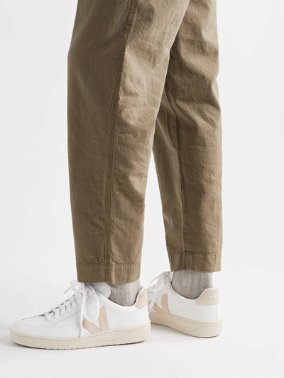 VEJA V-12 Suede-Trimmed Leather Sneakers outlook