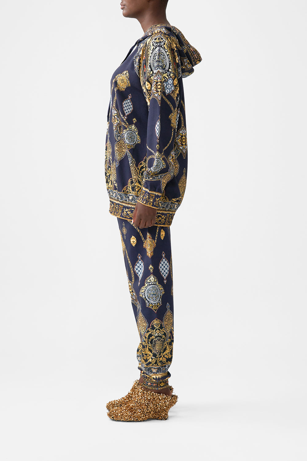 SILK BAND OVERSIZED HOODIE WITH POCKETS - 4