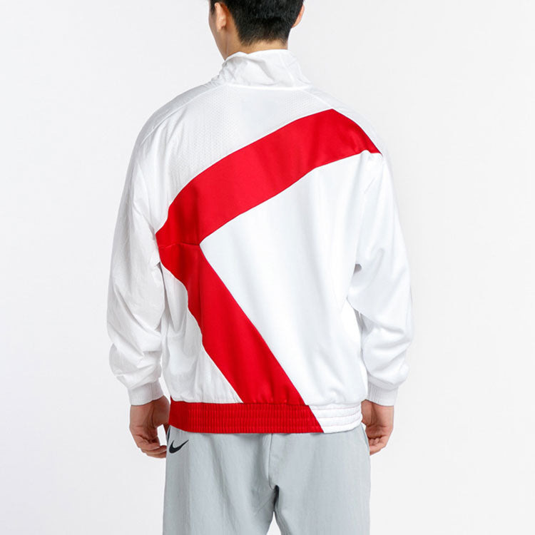 Air Jordan Stand Collar Sports Windproof Jacket White CI7916-100 - 4