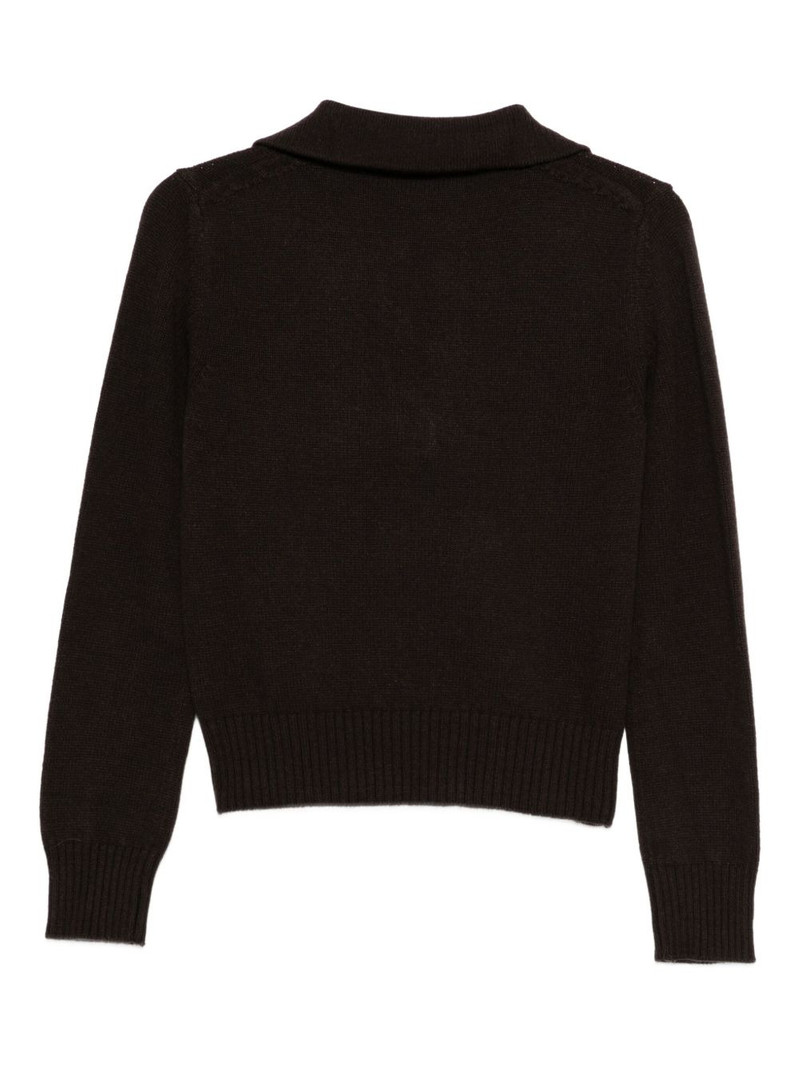 SAPIO polo-collar sweater outlook