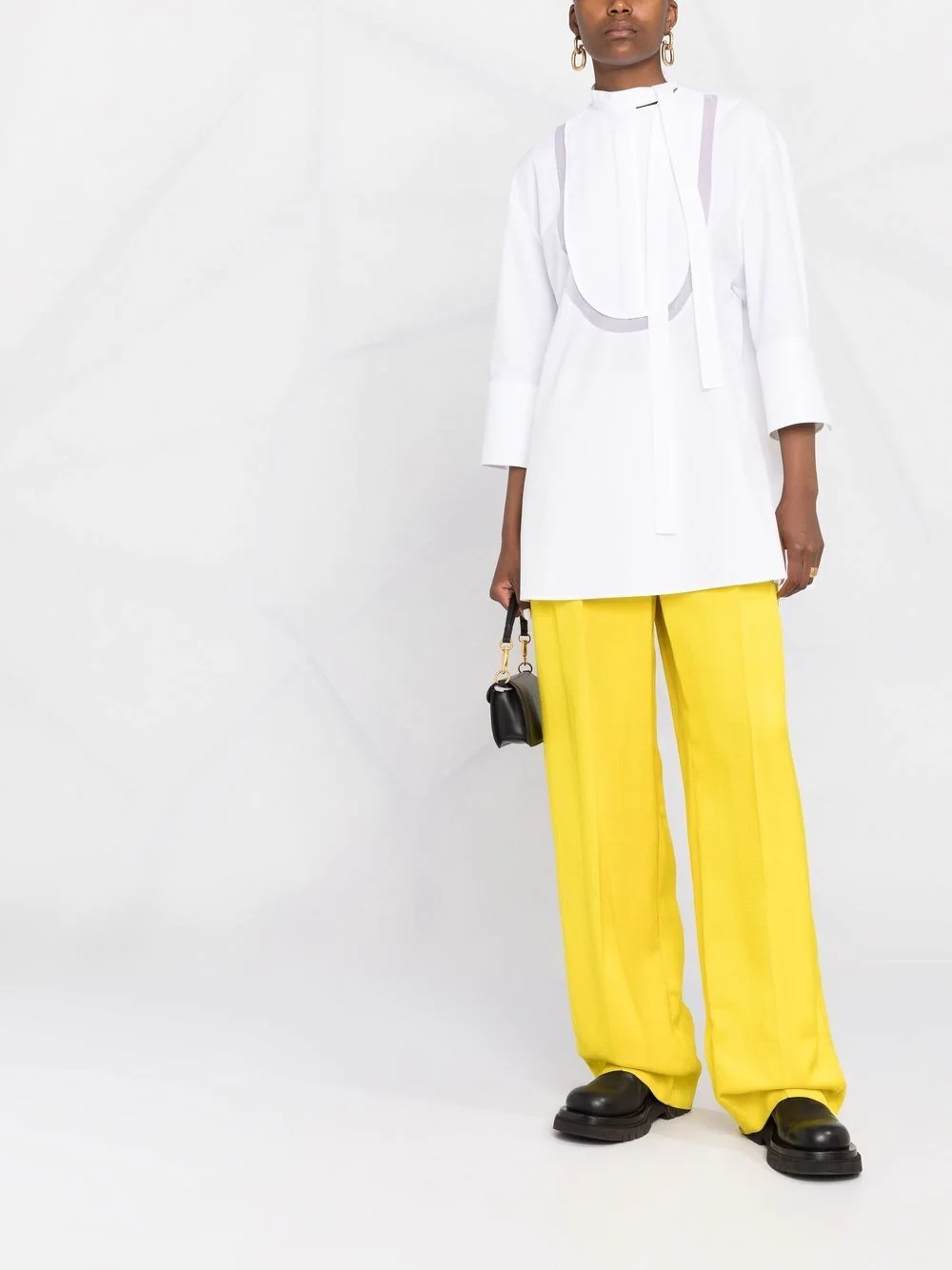 side neck tie fastening blouse - 2