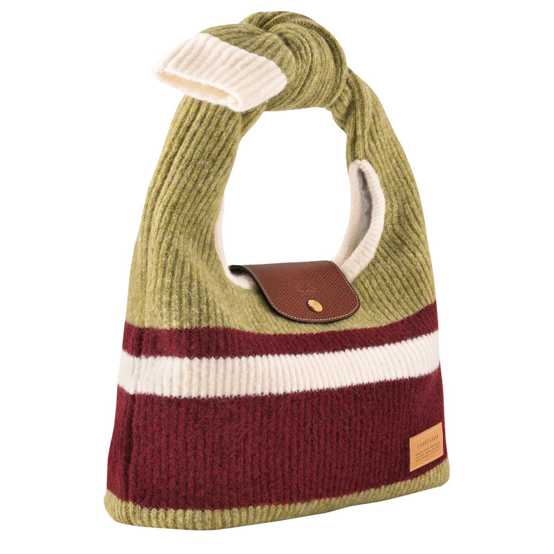 Le Pliage Collection Shoulder bag Pistachio/Burgundy - Knit 3