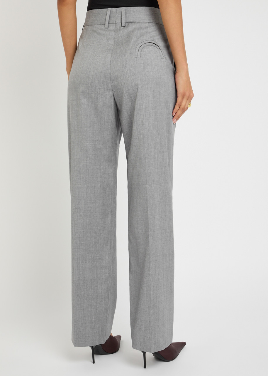 Blaze Milano Fox Pleated Wool Trousers - 3