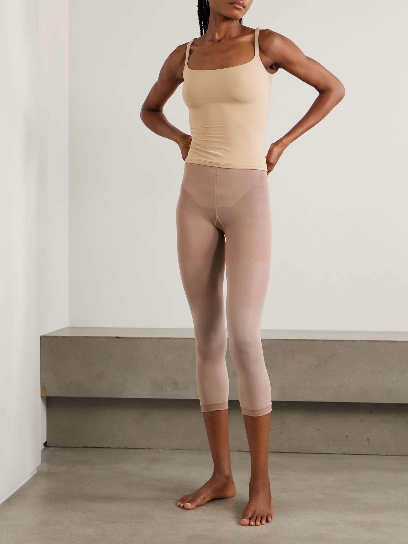 Hosiery Shaping Capri Tights - Clay Neutral - 2