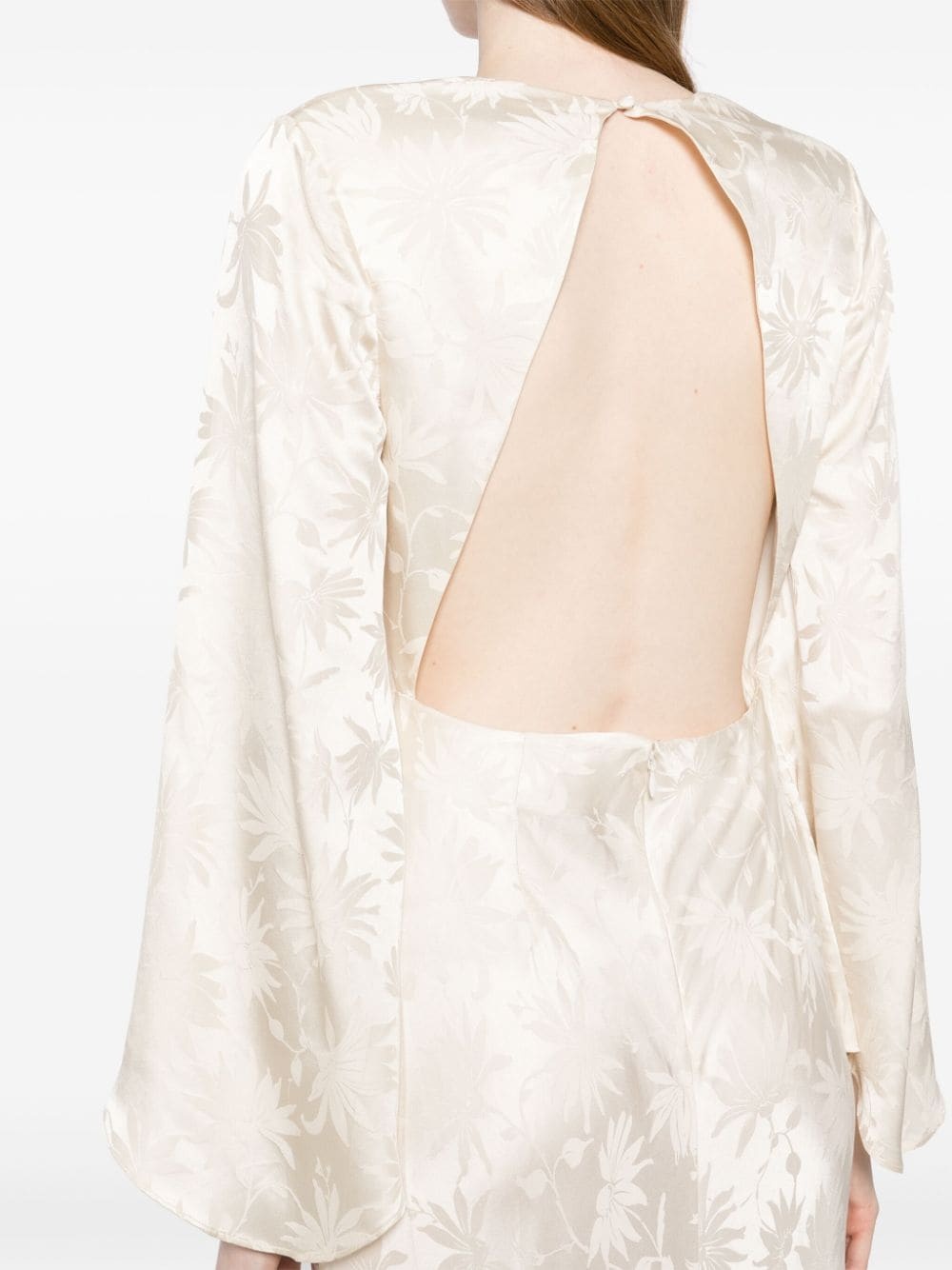 Rosabella floral-jacquard silk gown - 5