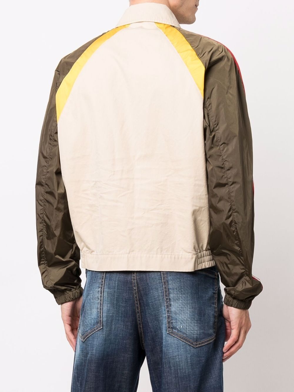 logo tape bomber jacket - 4