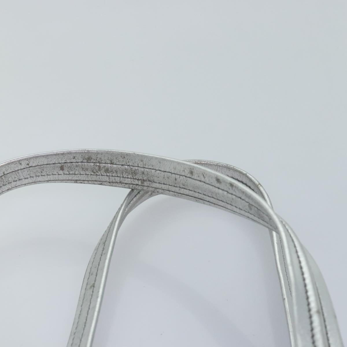 CELINE Tote Bag Leather Silver - 8