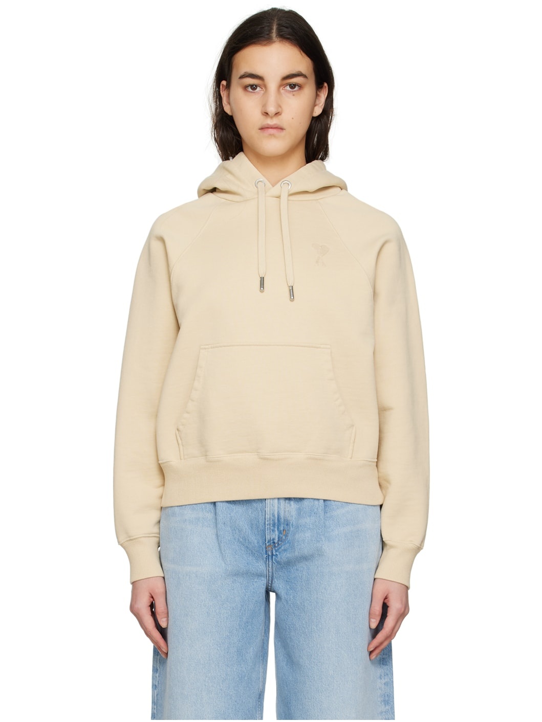 Beige Ami De Cœur Hoodie - 1