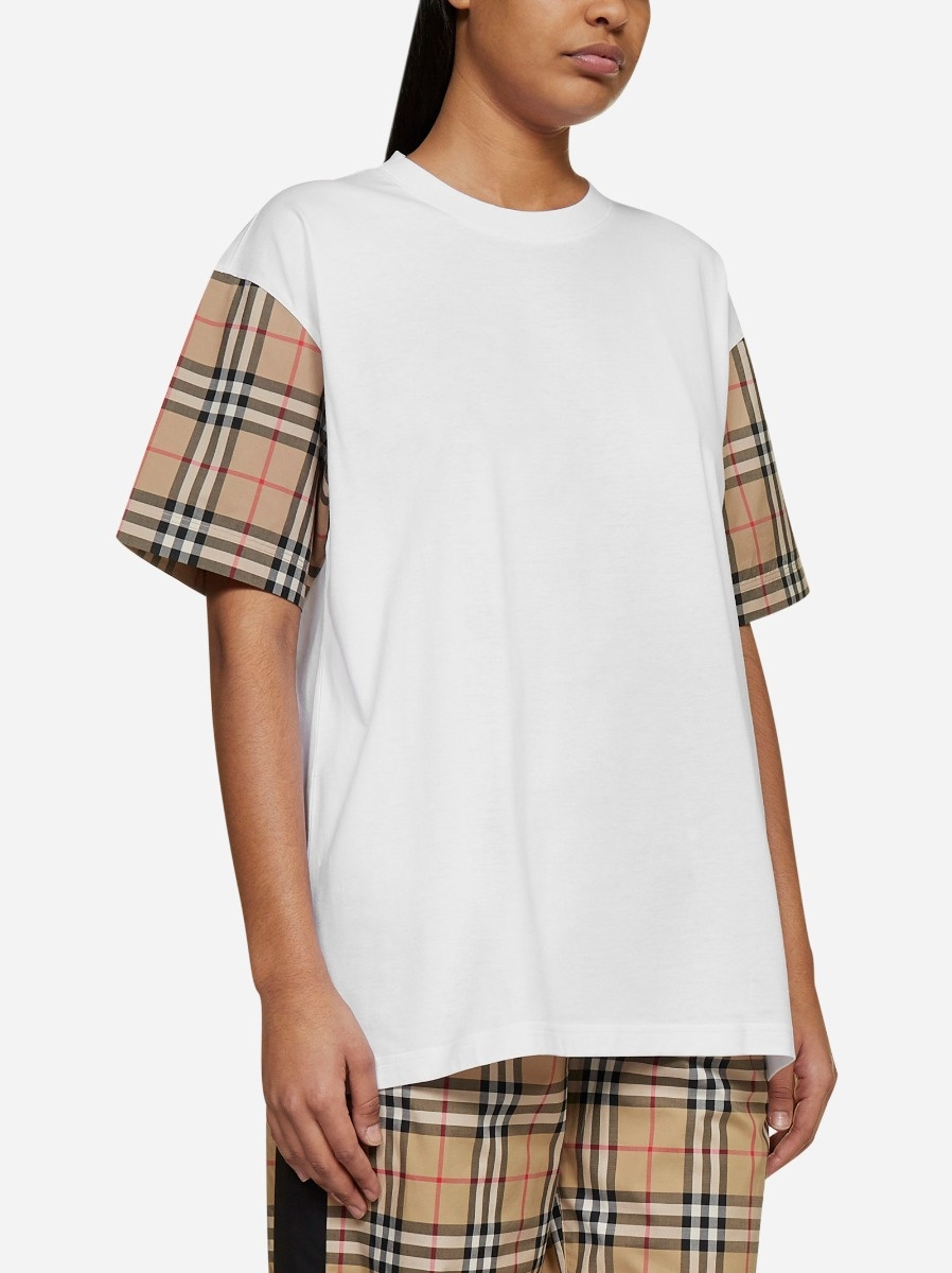 Check-print cotton t-shirt - 5