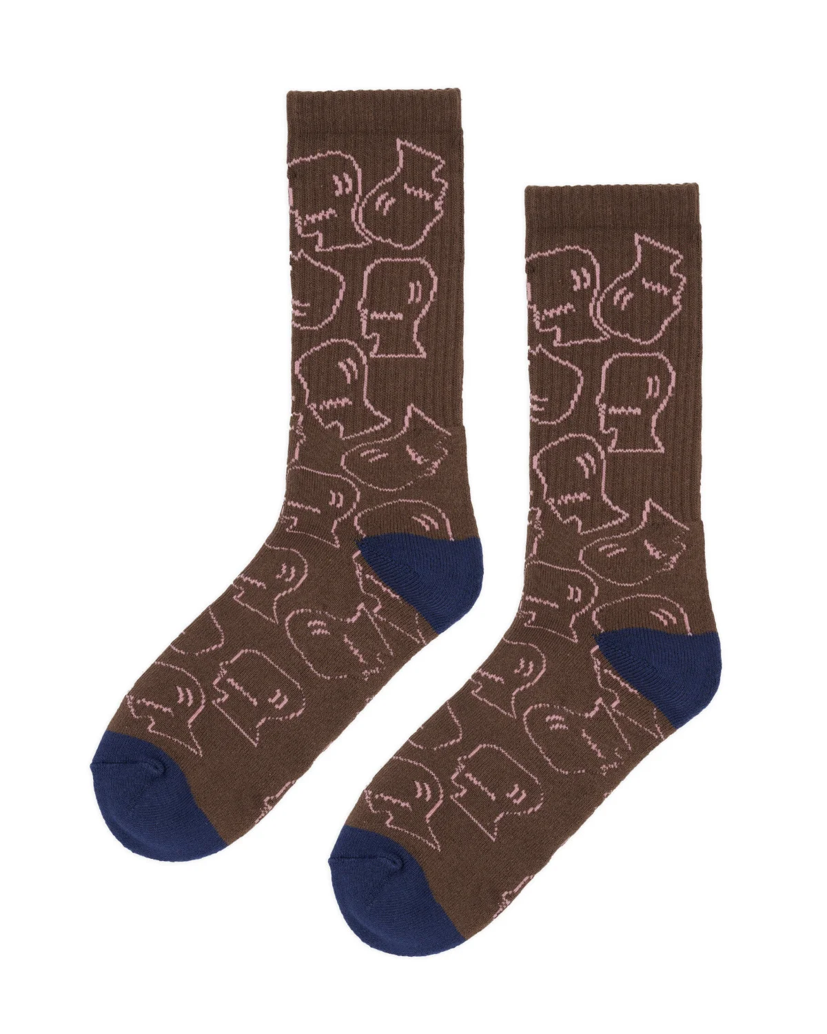 Logohead Crew Socks - Brown - 1