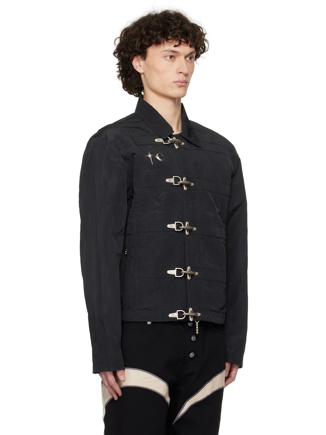 Black Scarred Bio Soldier Jacket - 2