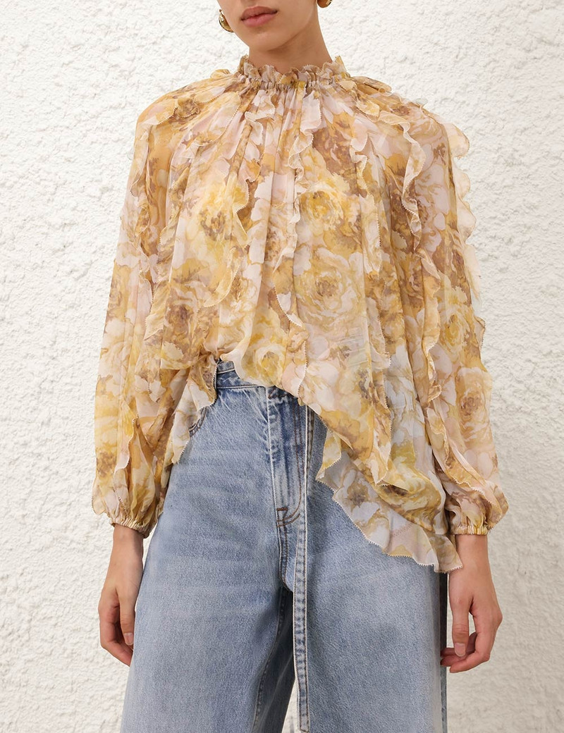 Zimmermann BALANCE FRILL BILLOW TOP outlook