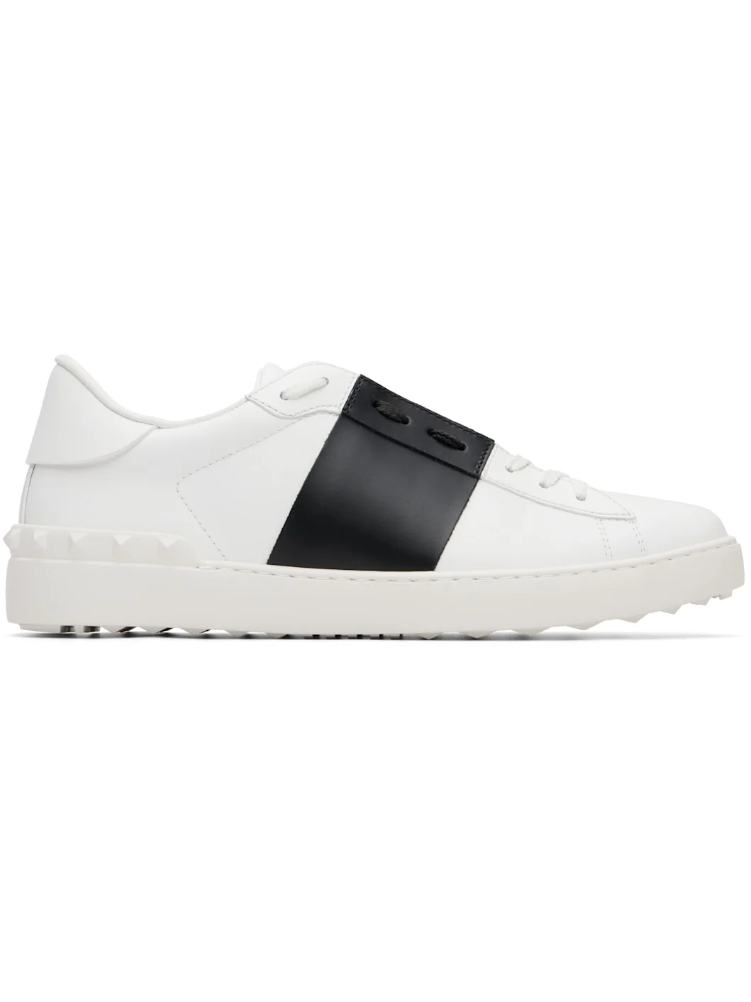 White Calfskin Open Sneakers - 1