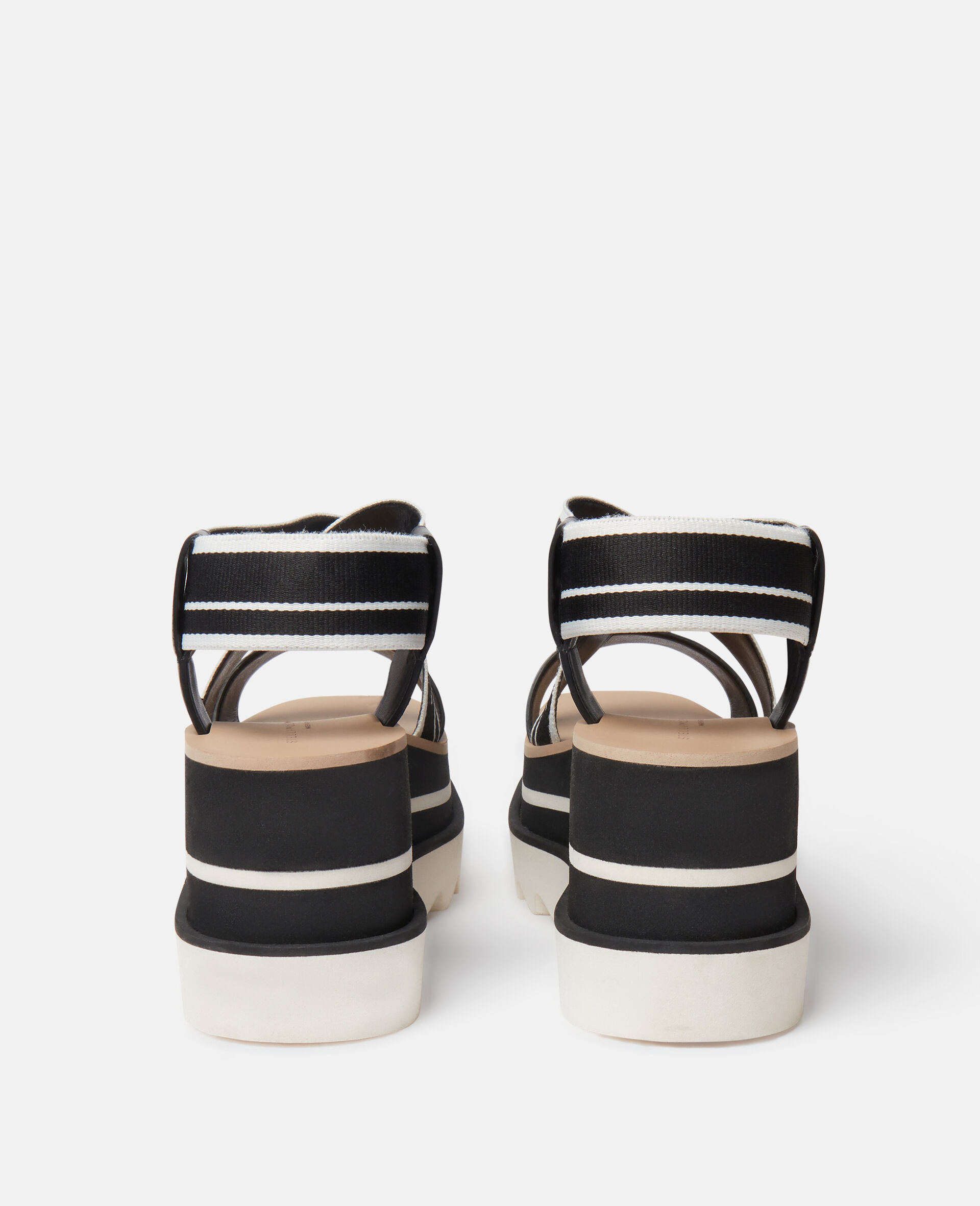 Sneak-Elyse Striped Platform Sandals - 4