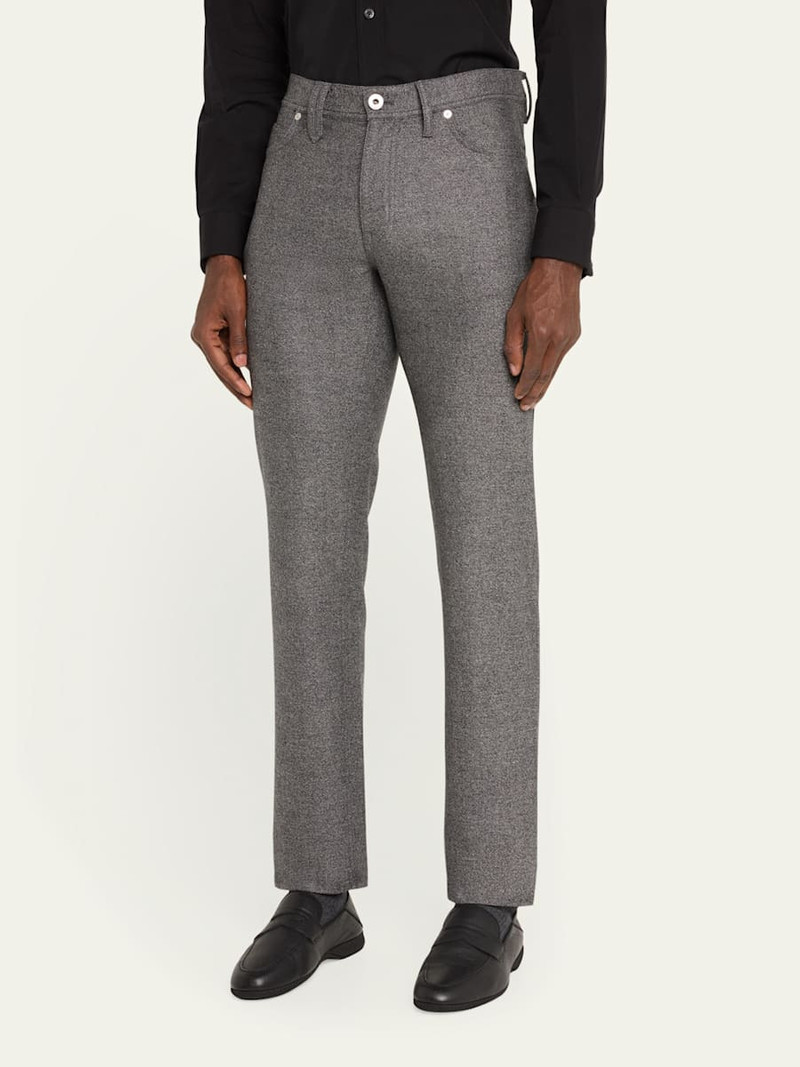 Men's Meribel Wool Flannel 5-Pocket Pants 4