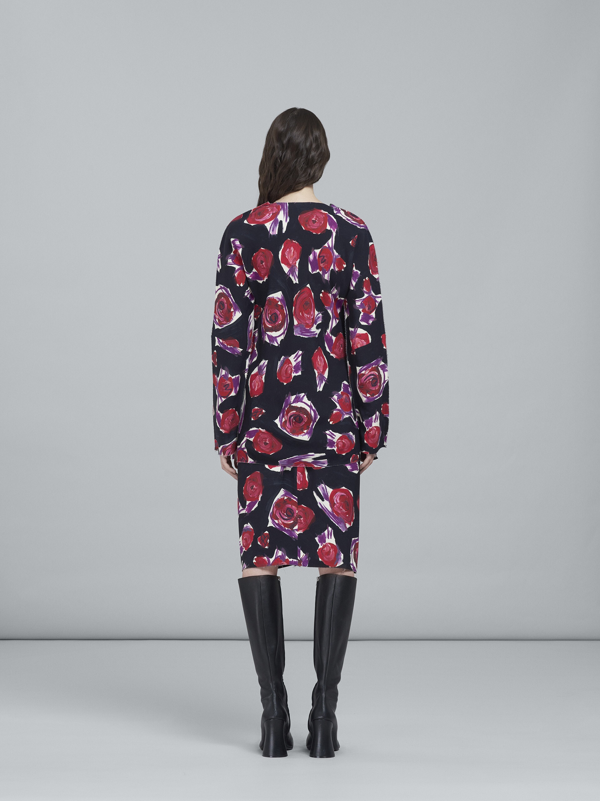 SPINNING ROSES PRINT CADY TULIP SKIRT - 3