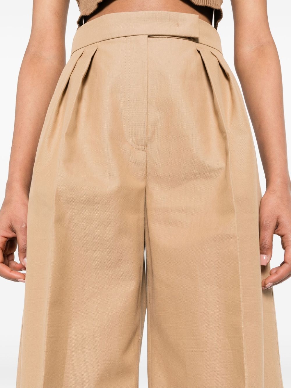 pleat-detailing palazzo pants - 5