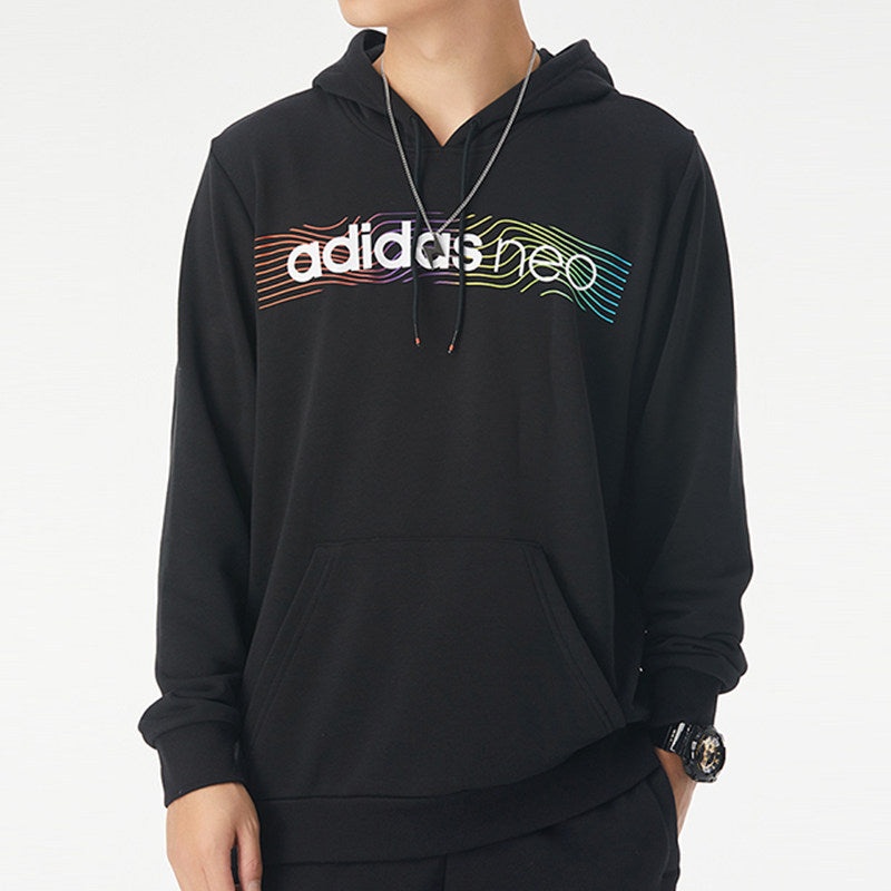 adidas neo M Fav Nn Hd 1 logo Printing Casual Sports Black GM2344 - 3