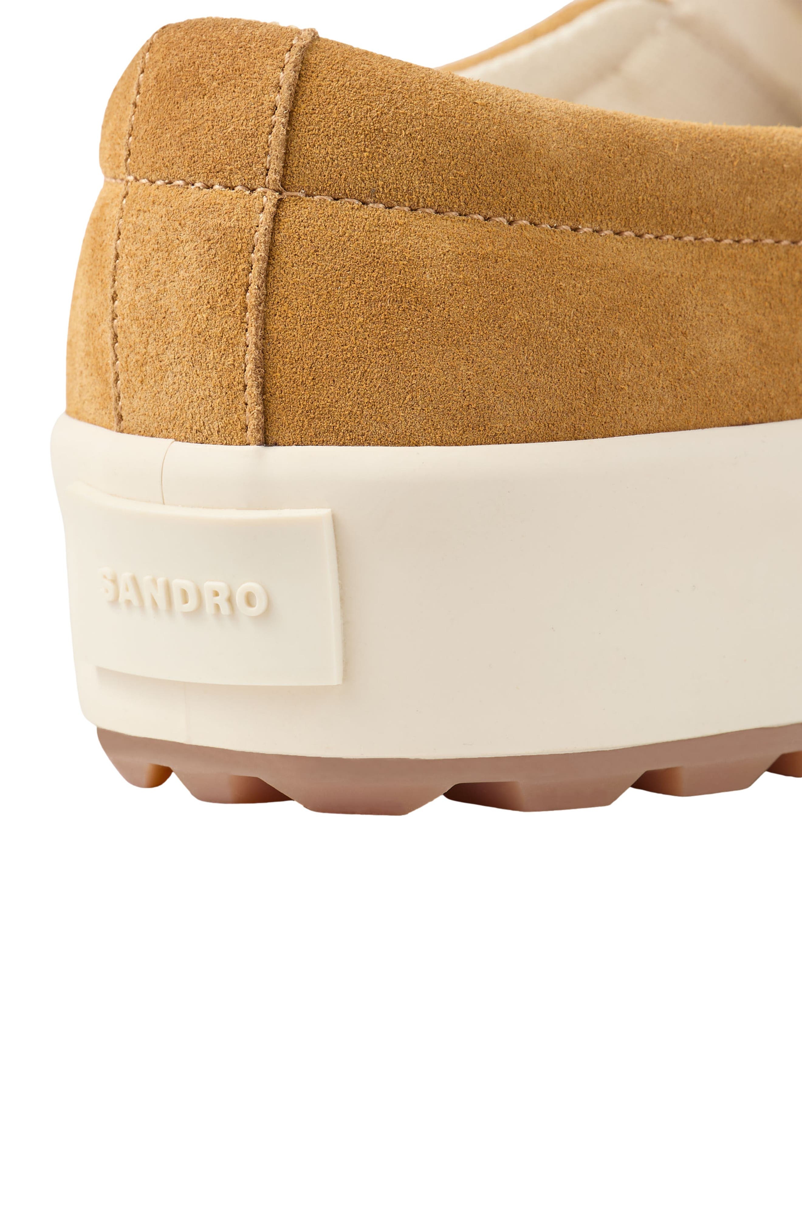 SANDRO Split leather slip-ons in Camel at Nordstrom - 4