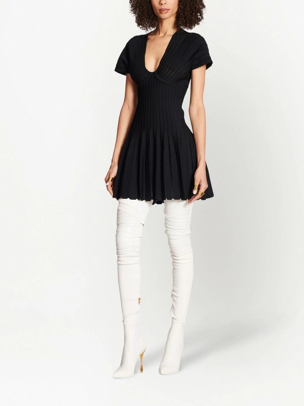 Pleated Mesh mini dress - 2