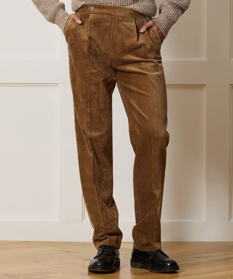 Italian Wide Wale Corduroy Side Tab Trouser 3