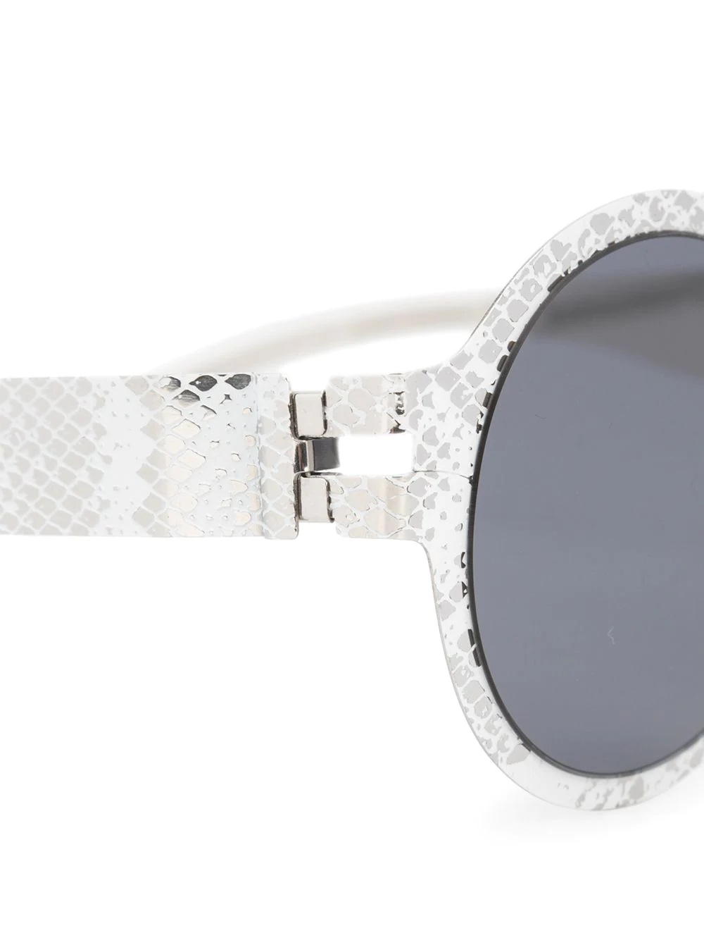 snake-print round sunglasses - 3