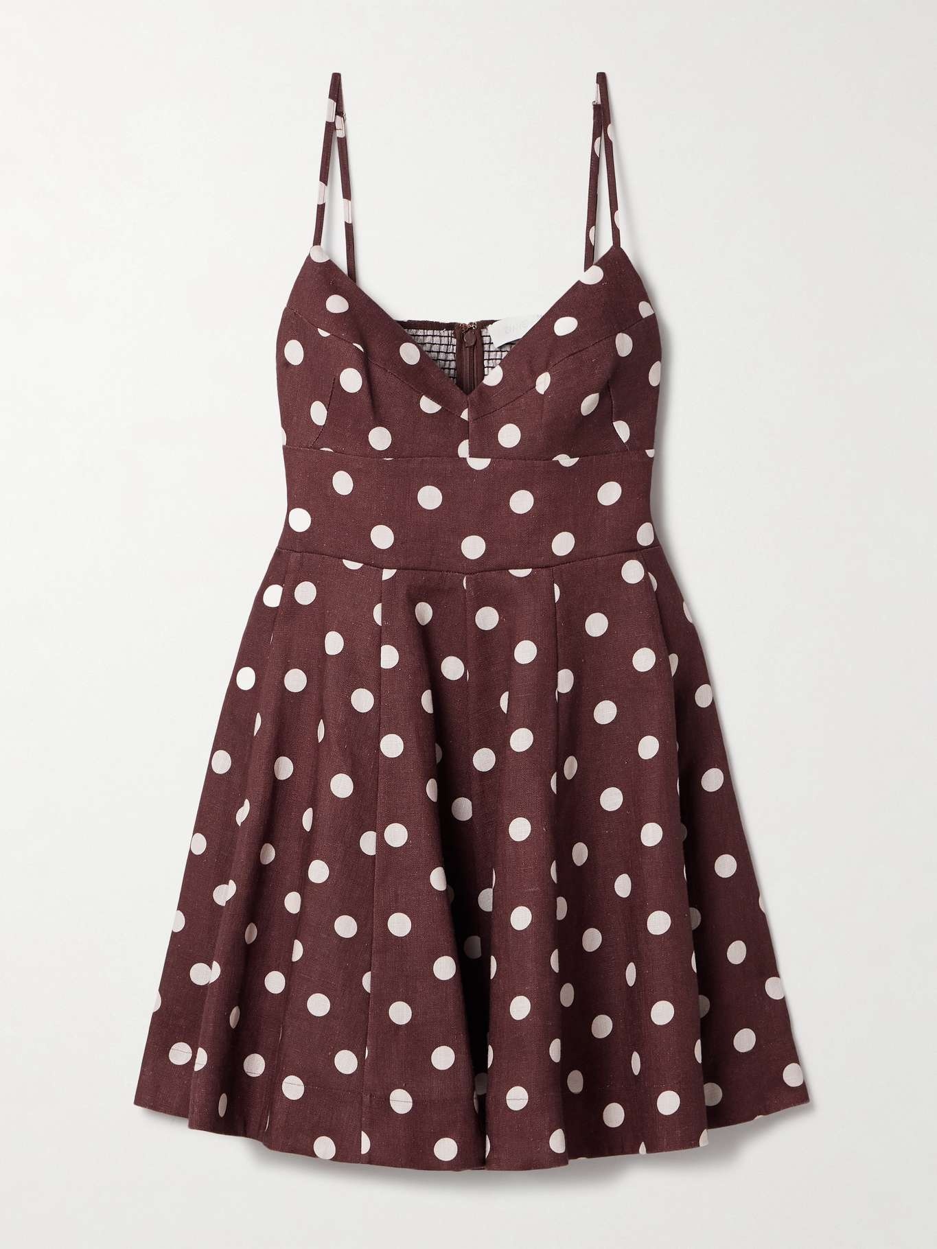 chinese dress ladies Shop Infinity Chocolate Polka Dot Sleeveless Bias Midi Dress main image 1