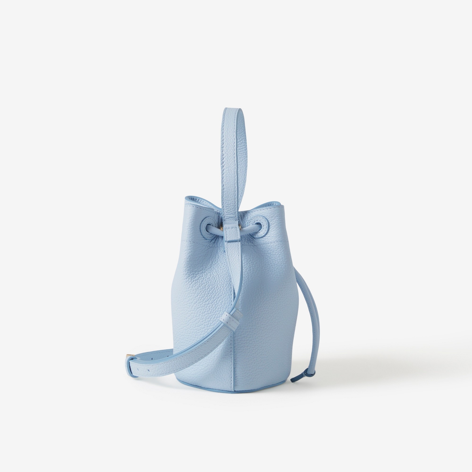 Grainy Leather Mini TB Bucket Bag - 2