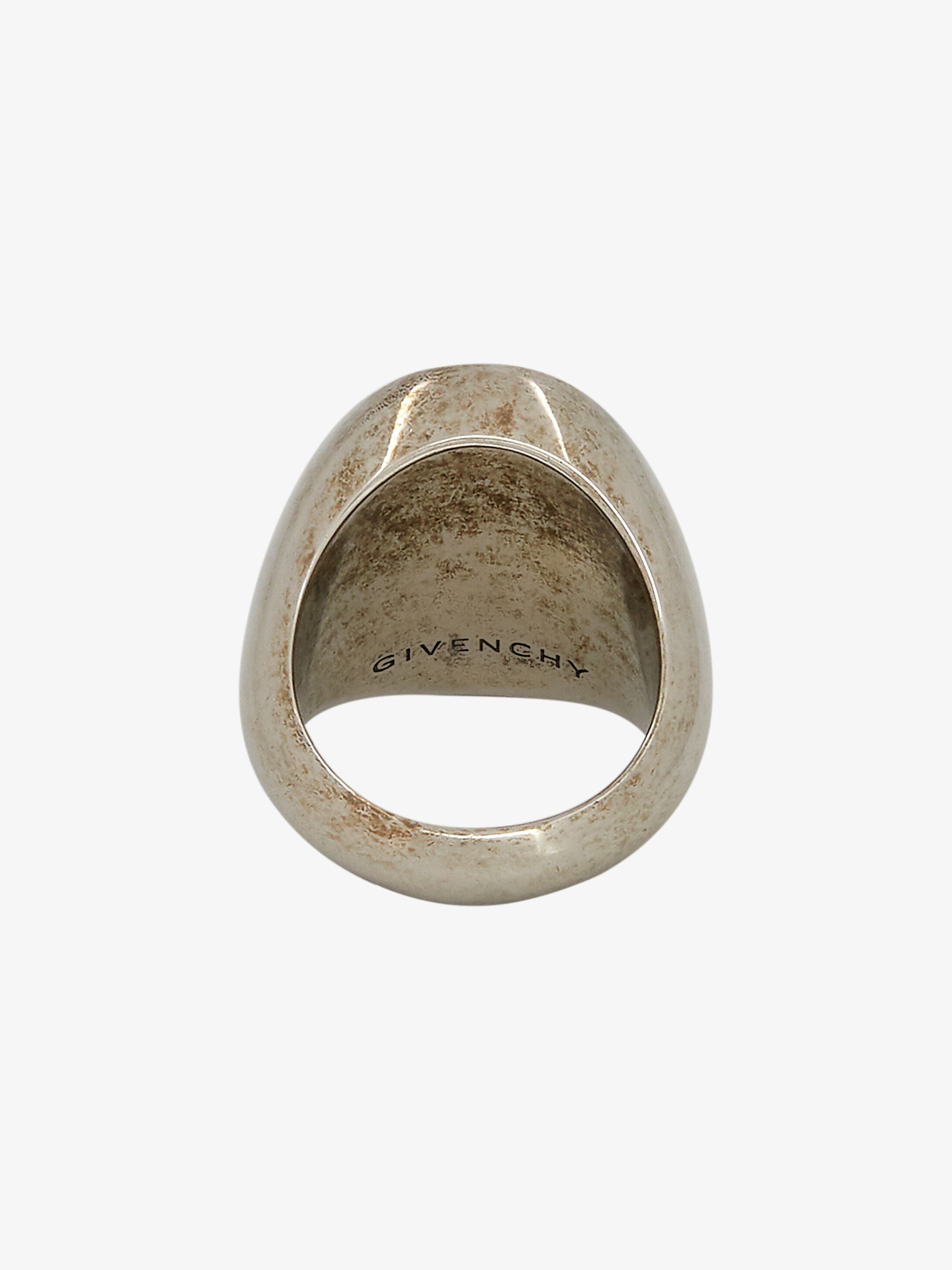 GIVENCHY chain engrave signet ring - 5