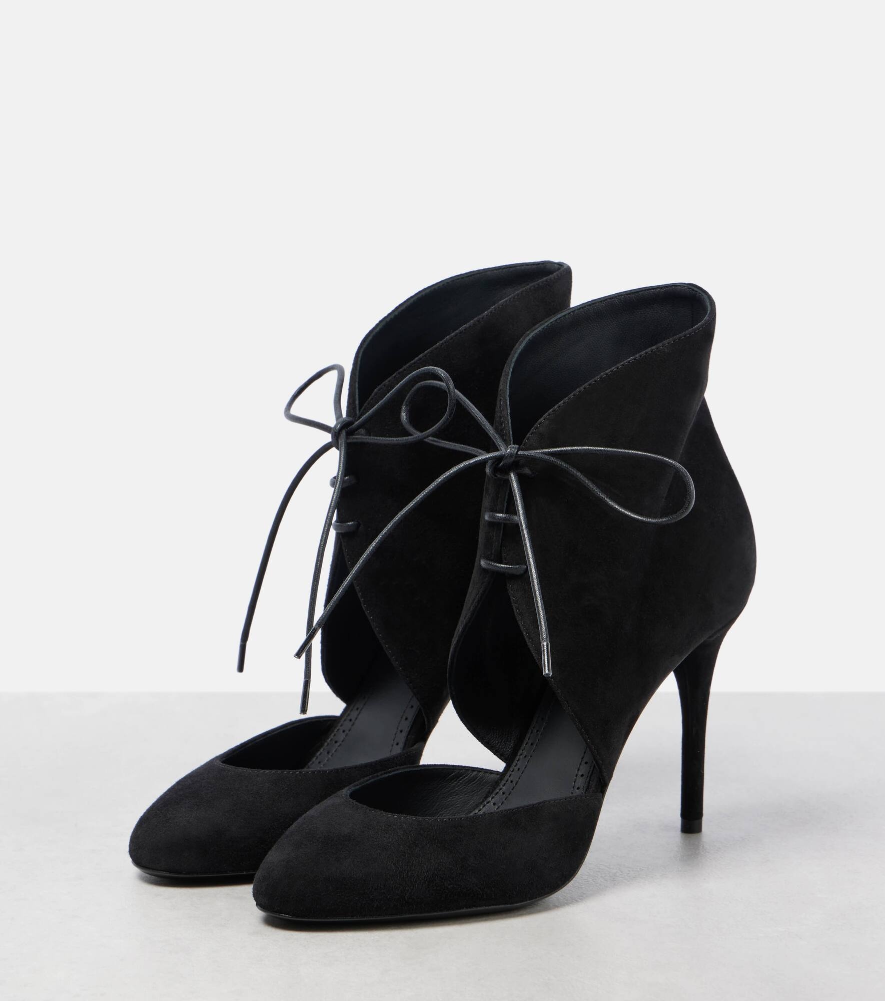 90 suede lace-up pumps - 4