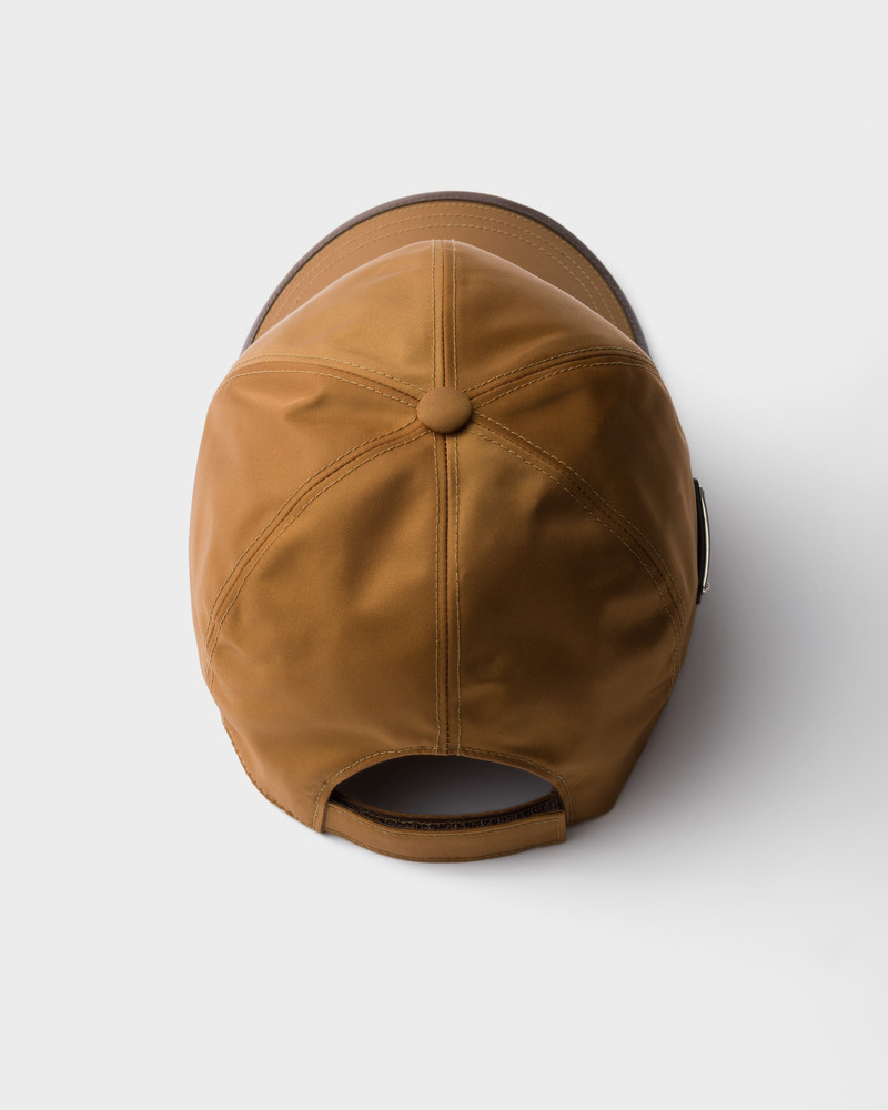 Prada Re-Nylon and leather baseball cap outlook
