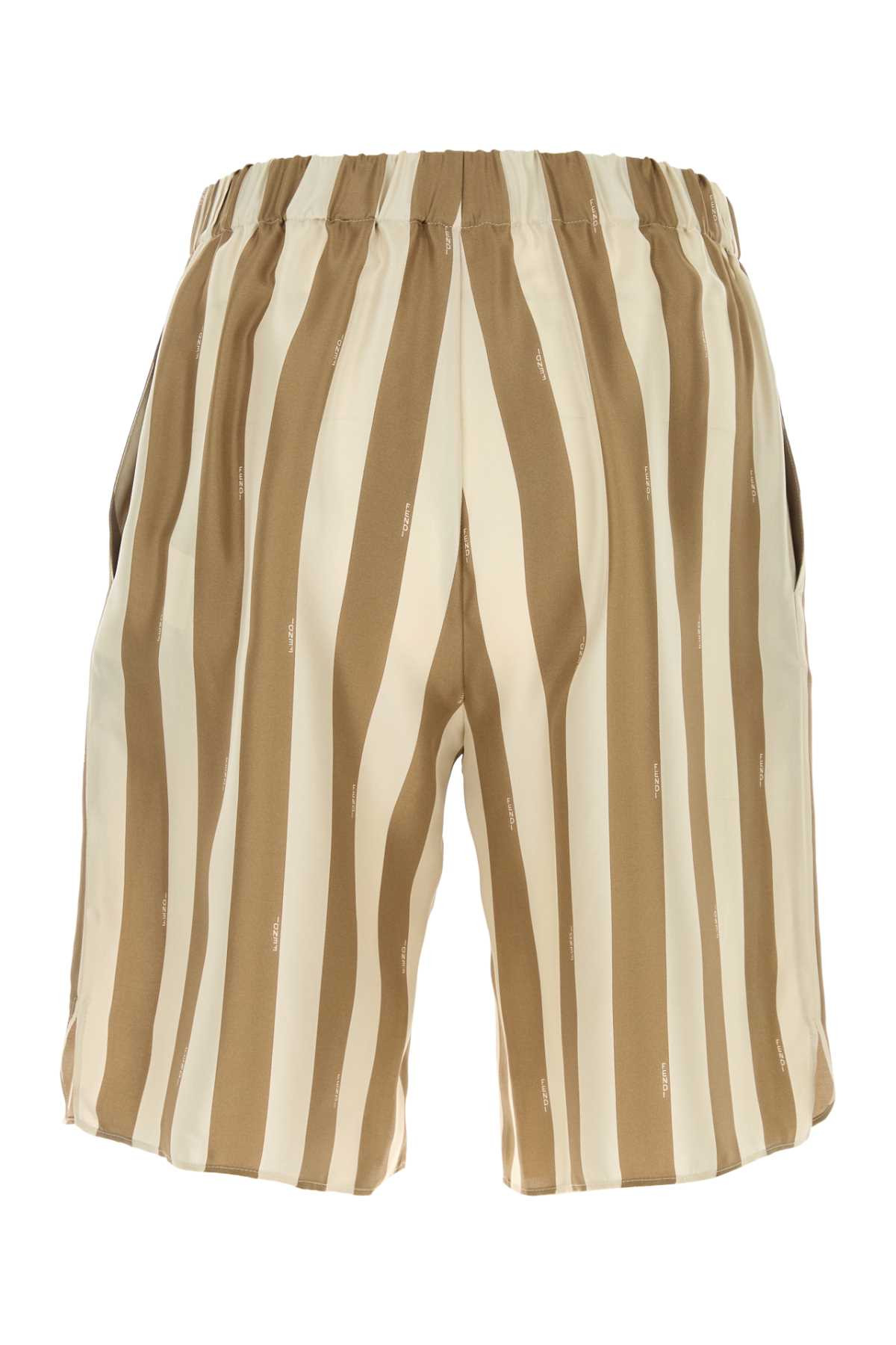 Fendi Men Printed Silk Bermuda Shorts - 2