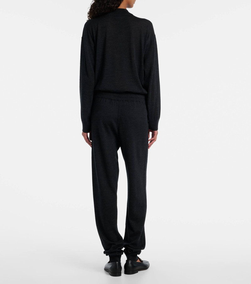 Knitted virgin wool straight-leg pants 3