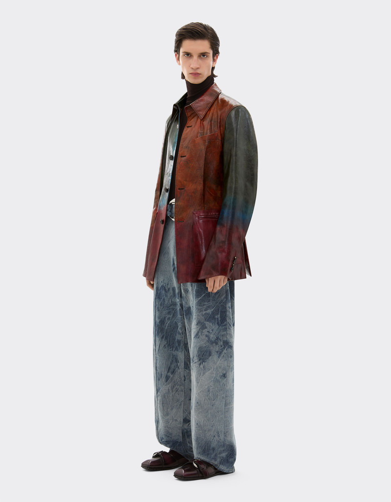 Misted leather blazer 3