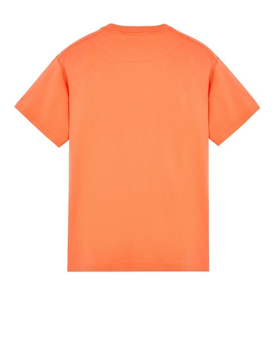 23757 GARMENT-DYED COTTON JERSEY 'FISSATO' TREATMENT ORANGE - 2