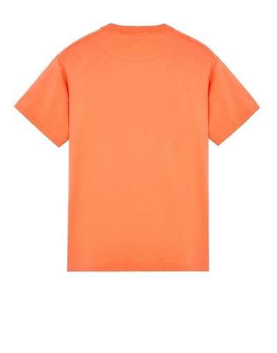 Stone Island 23757 GARMENT-DYED COTTON JERSEY 'FISSATO' TREATMENT ORANGE outlook